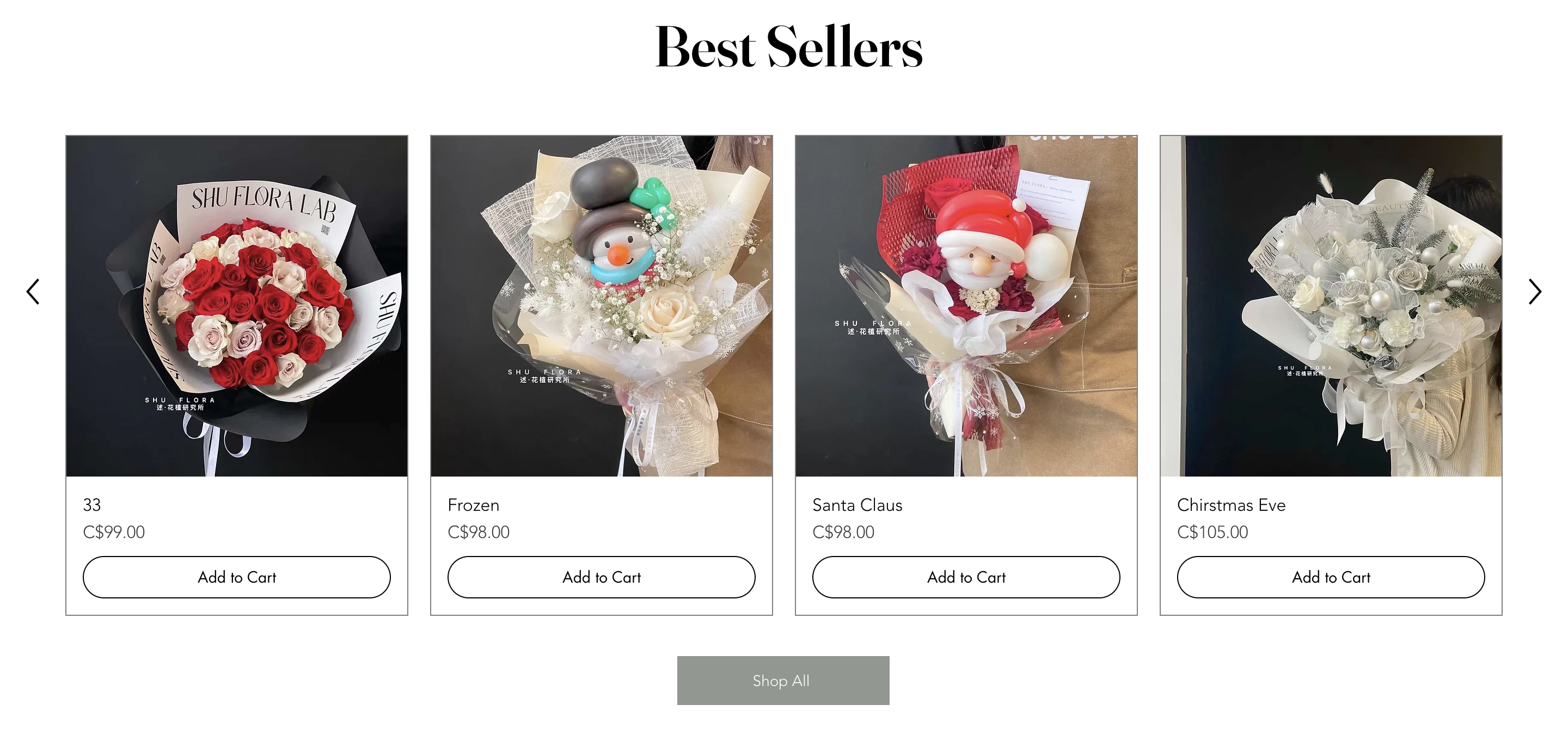 Best seller section design